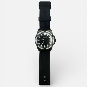 Caravelle by Bulova Black Watch with Crystal Accents